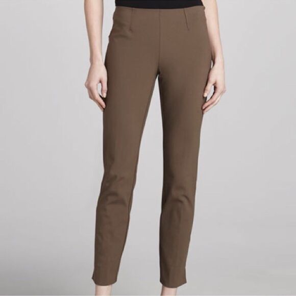 Theory Belisa Cropped New Recovery Trouser Pant Brown Size 12 - Picture 1 of 11